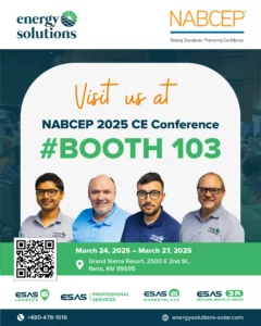 NABCEP CE CONFERENCE 2025, Booth 103 Exhibitor ESAS